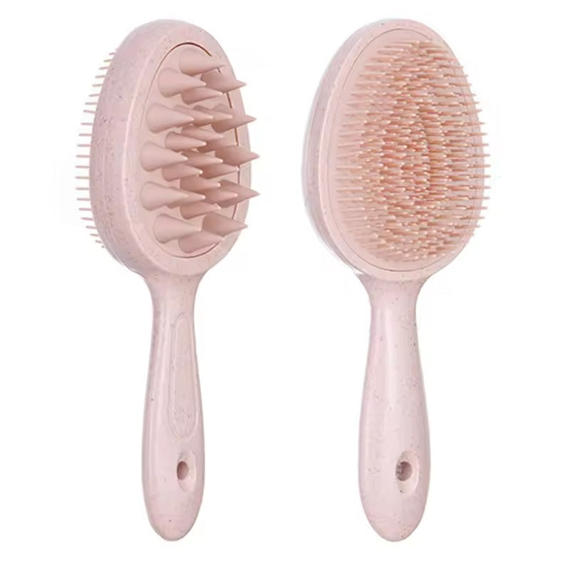 Brosse à cheveux à poignée en paille de blé