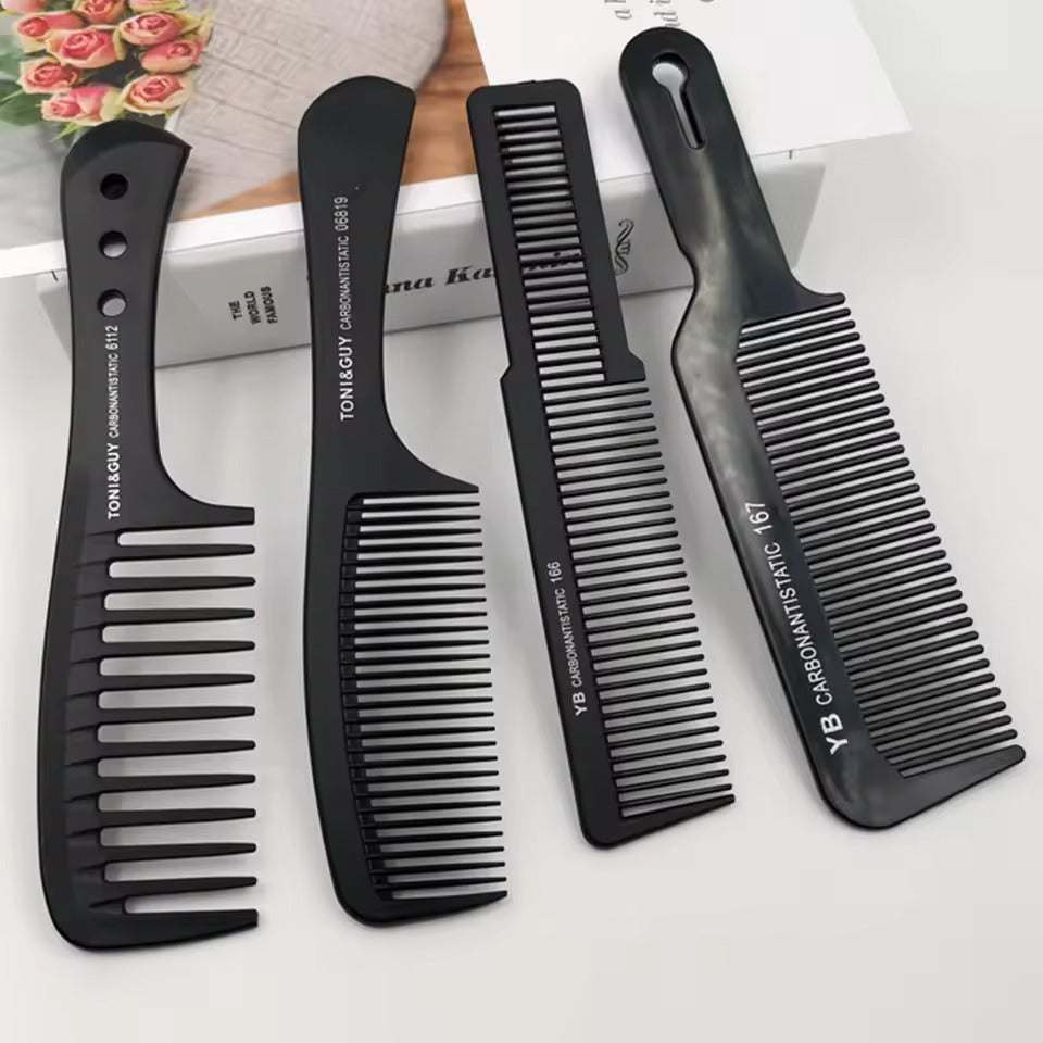 Peigne de coupe de cheveux plat noir à